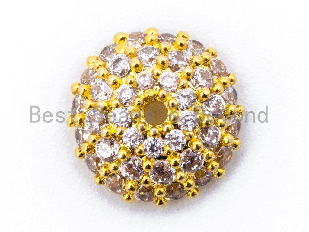 CZ Micro Pave Tassel Cap/Round Beads Cap, 3x8mm, sku#C33
