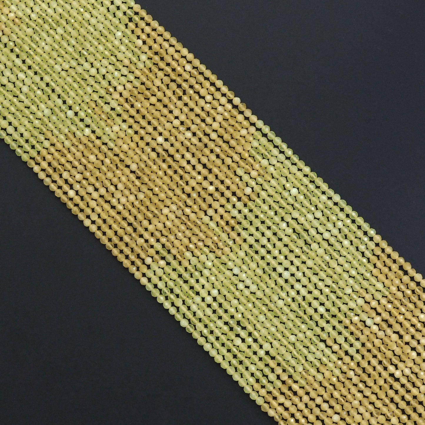 Yellow Cat's Eye Round Faceted Beads, Sku#U1757