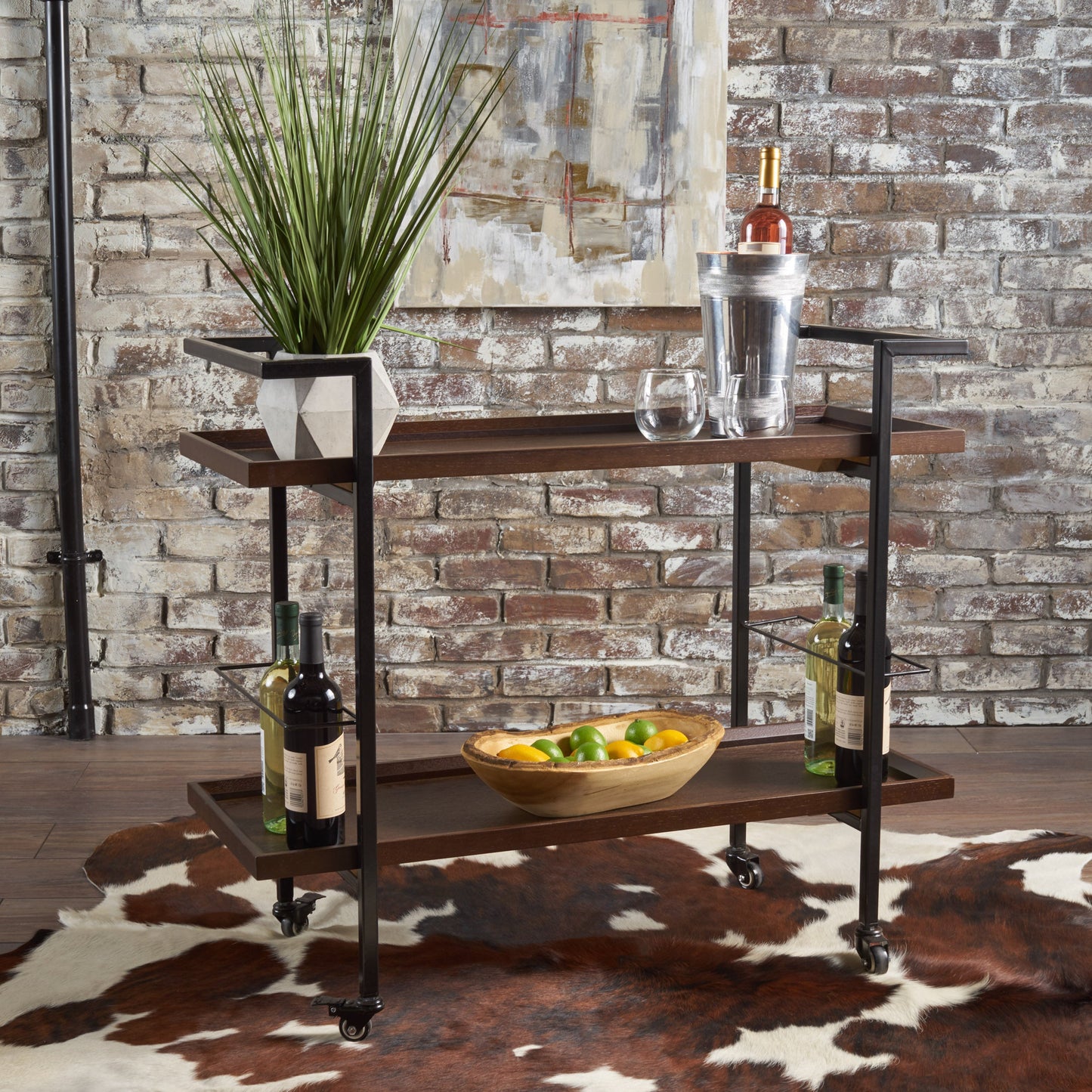 Modern Industrial Bar Cart