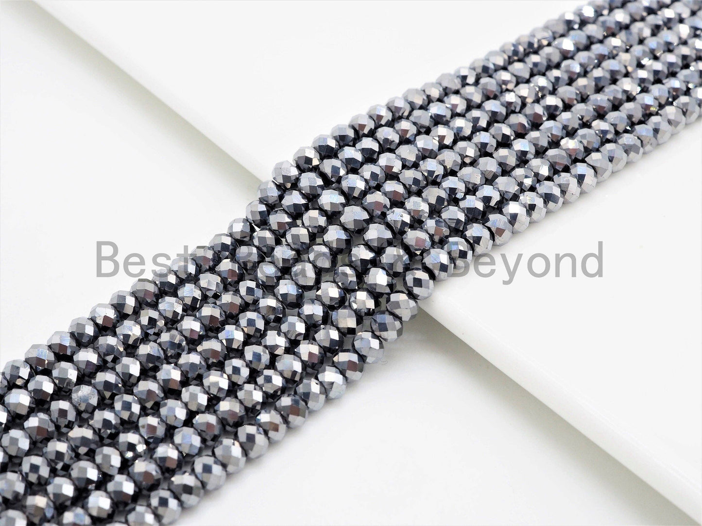 Quality Gray Rondelle Tera Hertz Beads,1x2/3x4/3x5/5x8mm Rondelle Faceted Beads, Bright Gray Beads,15inch strand,SKU#U376