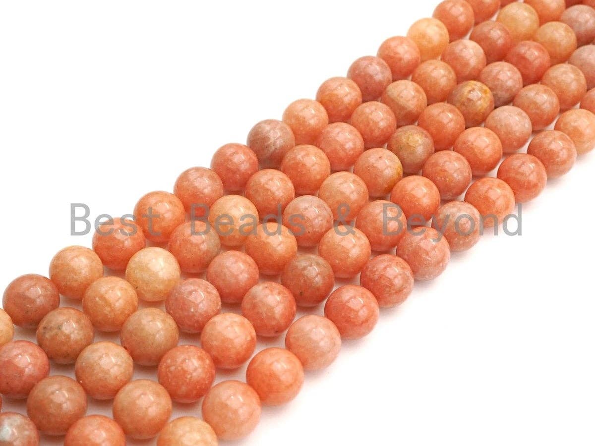 NEW STONE!! High Quality Natural Peach Calcite Beads, 8mm/10