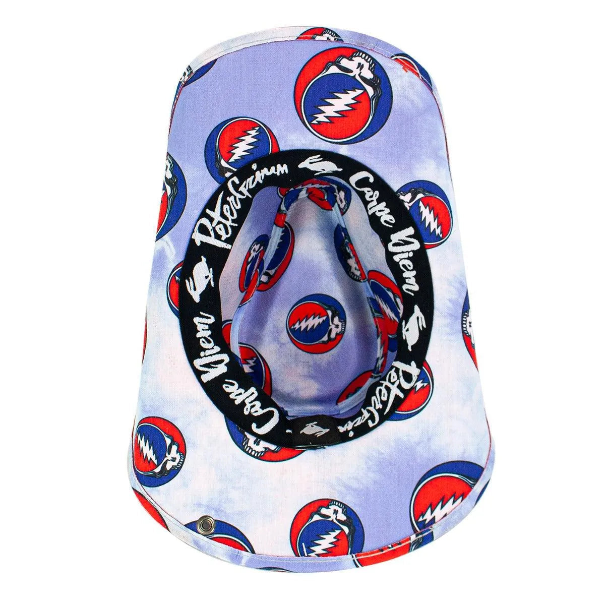 Peter Grimm Grateful Dead SYF (Steal Your Face) Drifter - Cotton Cowboy Hat