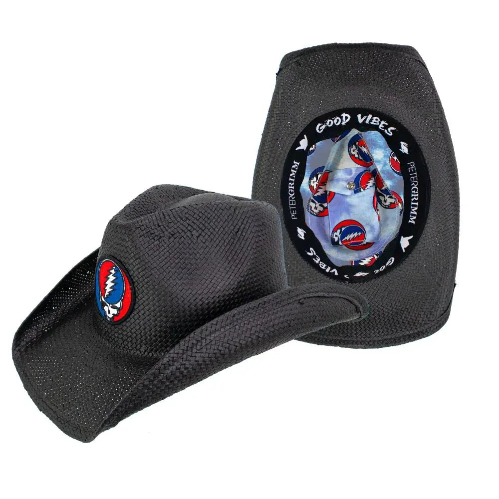 Peter Grimm Grateful Dead SYF (Steal Your Face) Cory - Straw Cowboy Hat