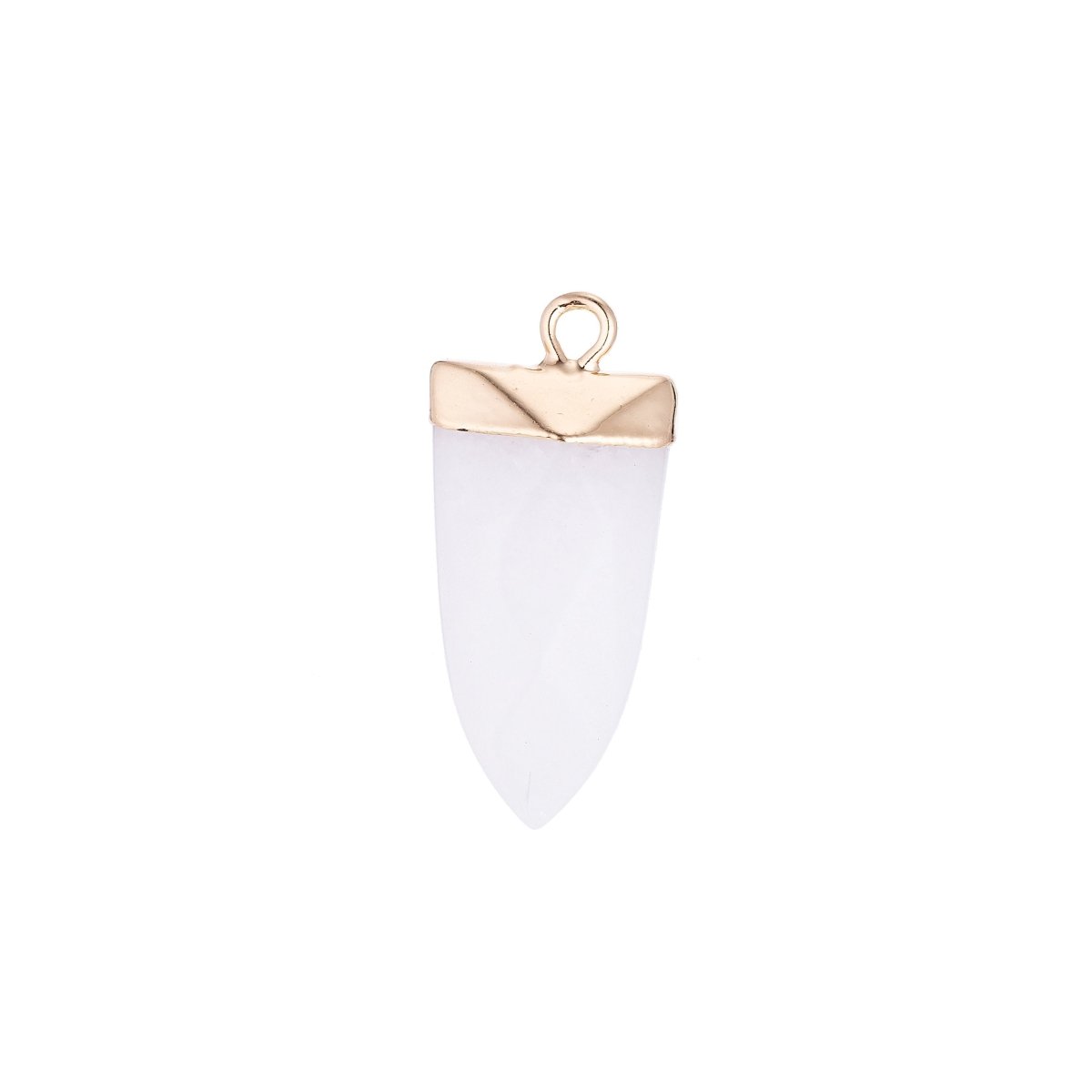 Delicate Mini Tusk Gemstone Drop Pendant, Dainty Horn Gemstone Charms Amethyst, Quartz, Amazonite Earring Necklace Jewelry Making Supply E-338 E-339