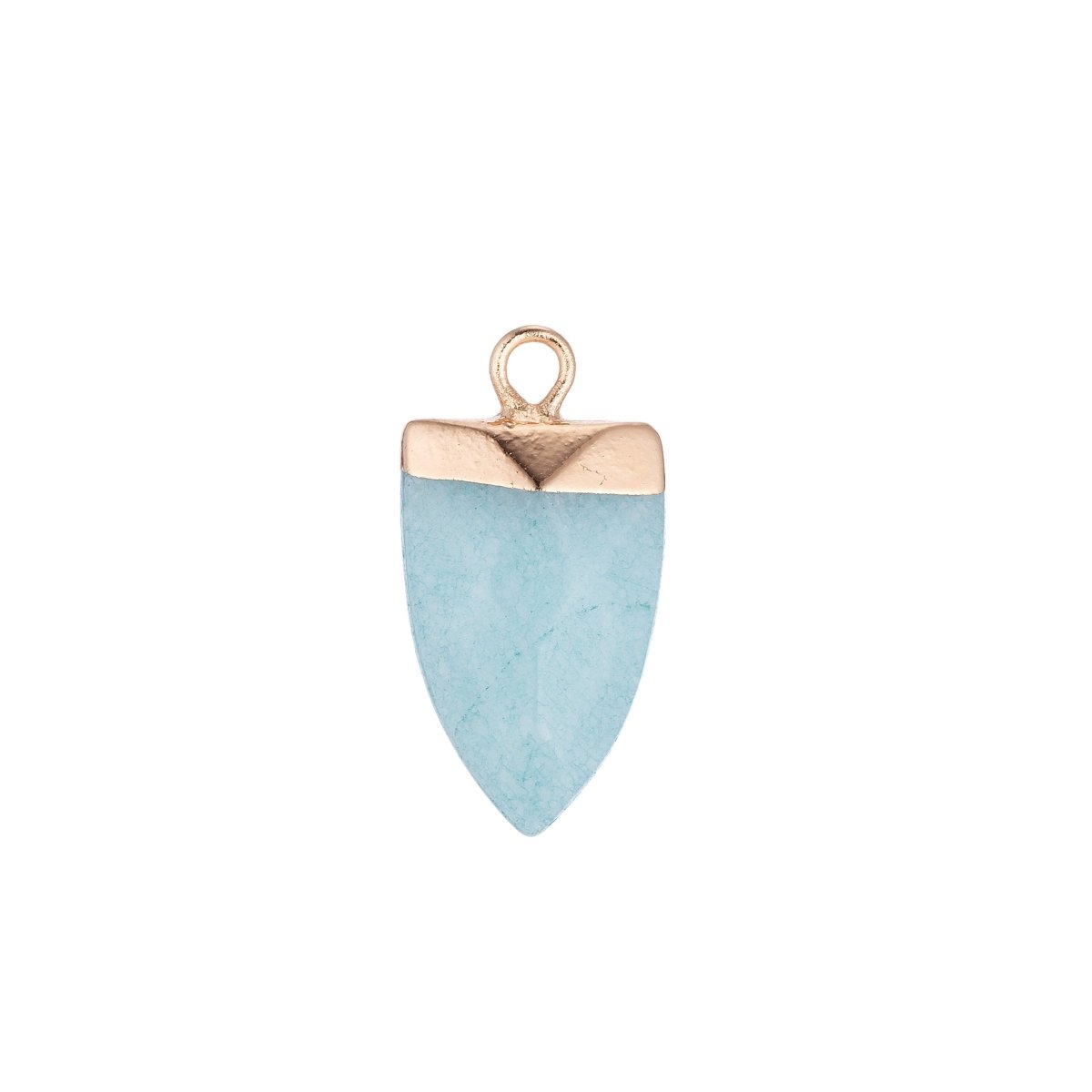 Delicate Mini Tusk Gemstone Drop Pendant, Dainty Horn Gemstone Charms Amethyst, Quartz, Amazonite Earring Necklace Jewelry Making Supply E-338 E-339