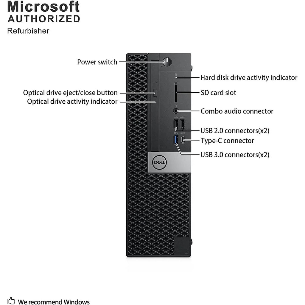 Dell Optiplex 7050 Windows 10 Professionnel (Reconditionné)