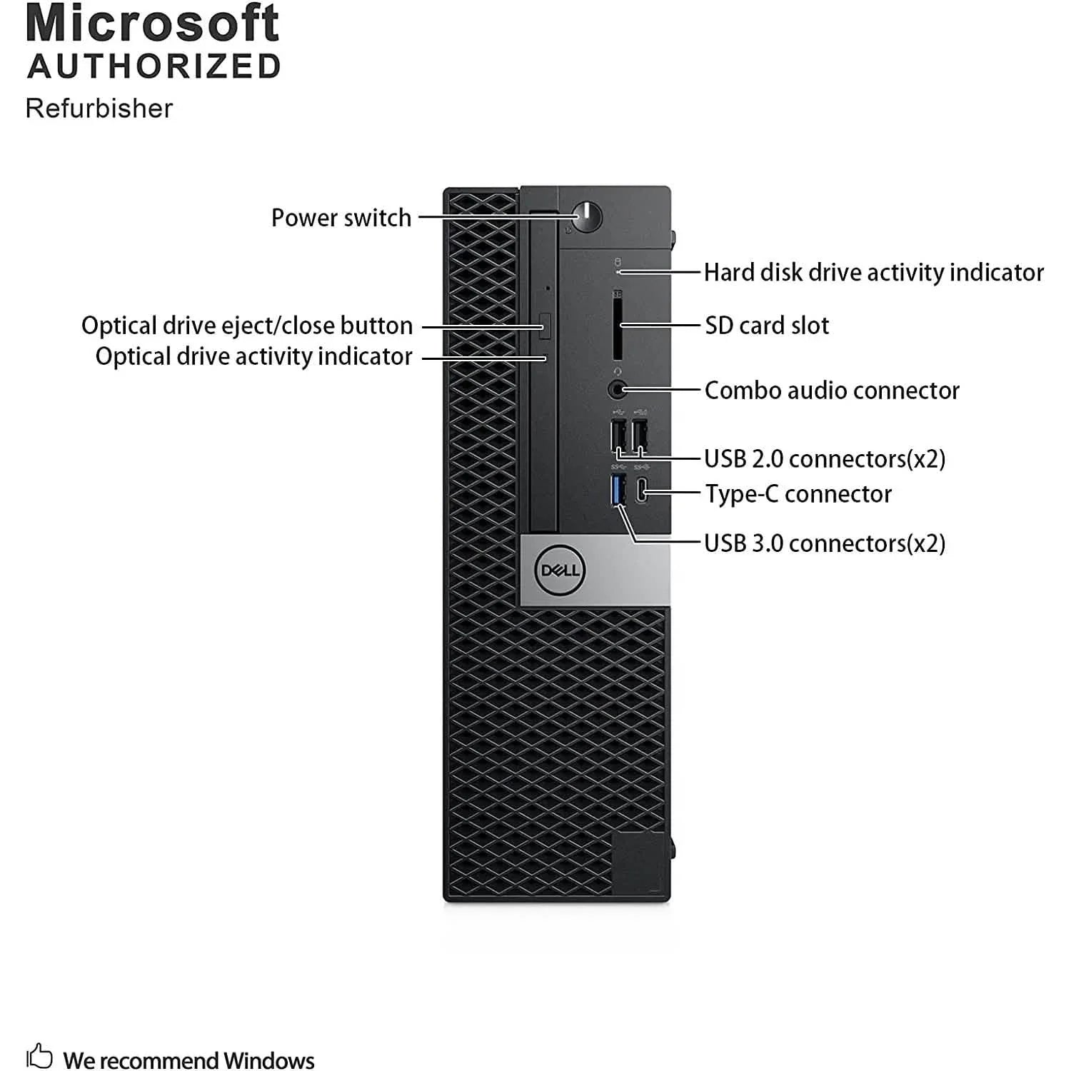 Dell Optiplex 7050 Windows 10 Professionnel (Reconditionné)