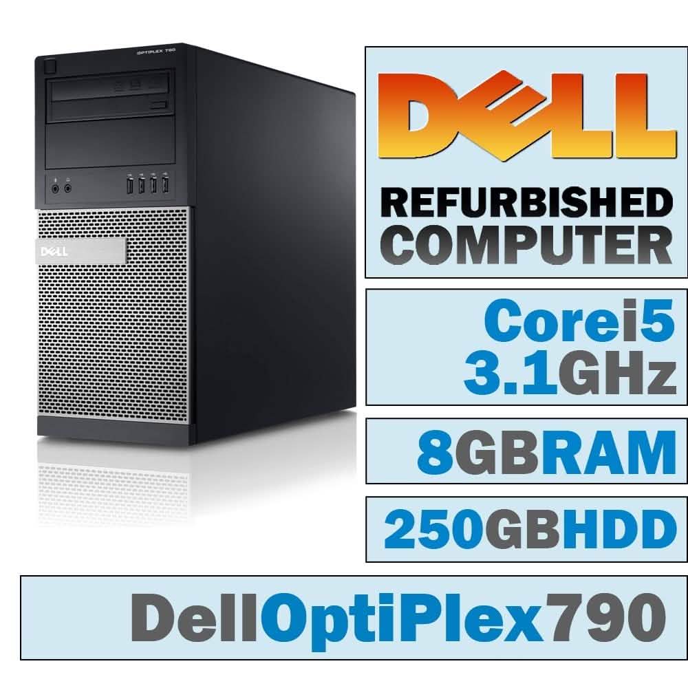 Dell OptiPlex 790 MT/Core i5-2400 クアッド @ 3.1 GHz（リファービッシュ品）