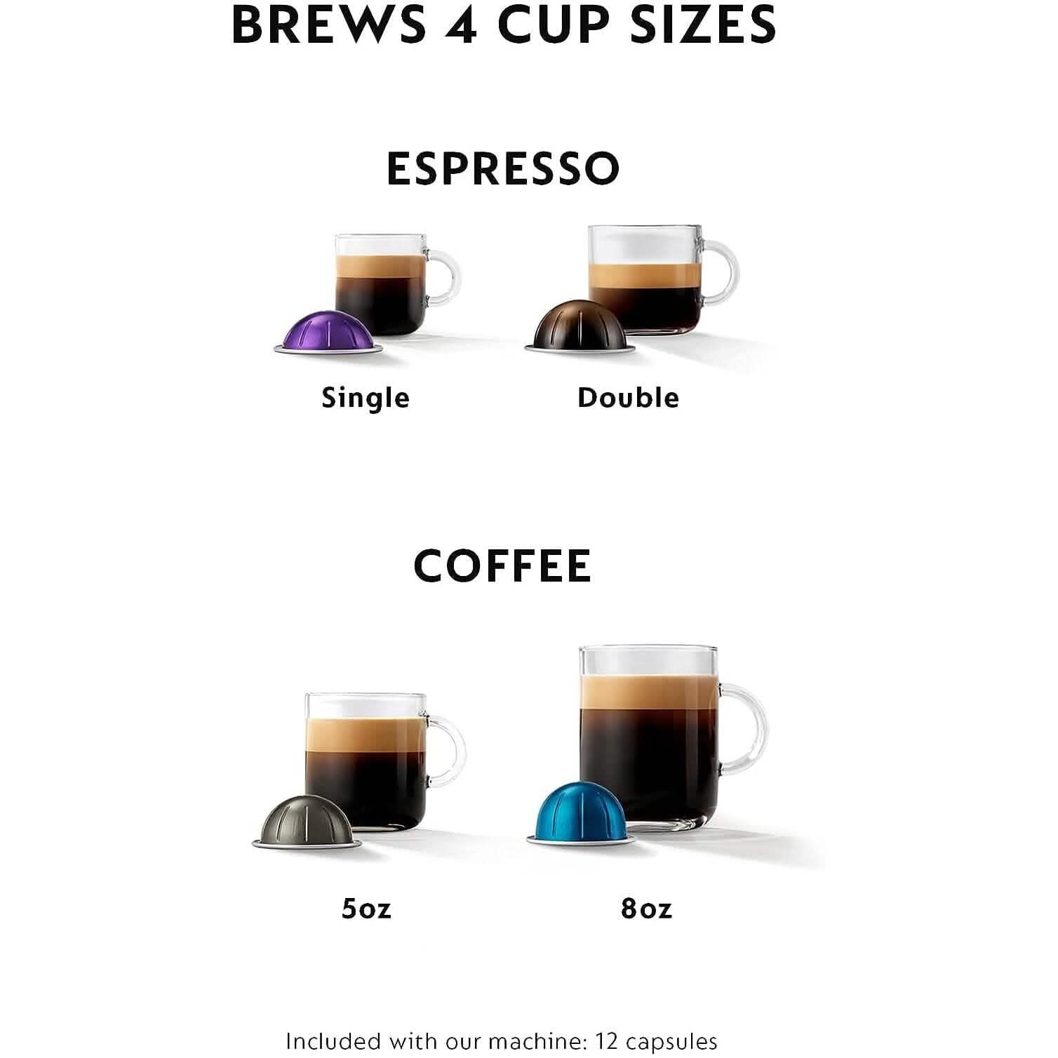 De'Longhi Nespresso VertuoPlus コーヒー＆エスプレッソマシン、38オンス、マットブラック（整備済み）