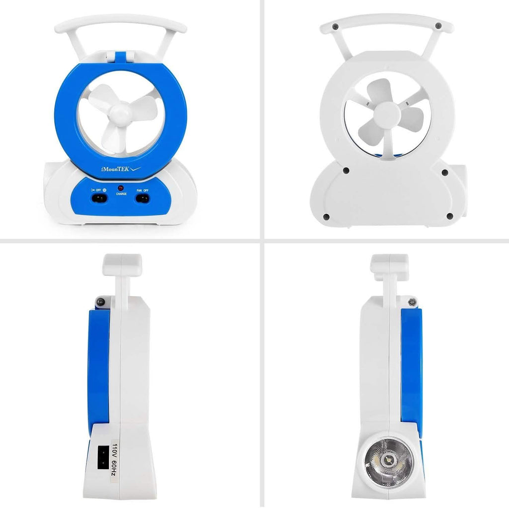 Desk Cooling Fan with 180 Degree Adjustable LED Lamp