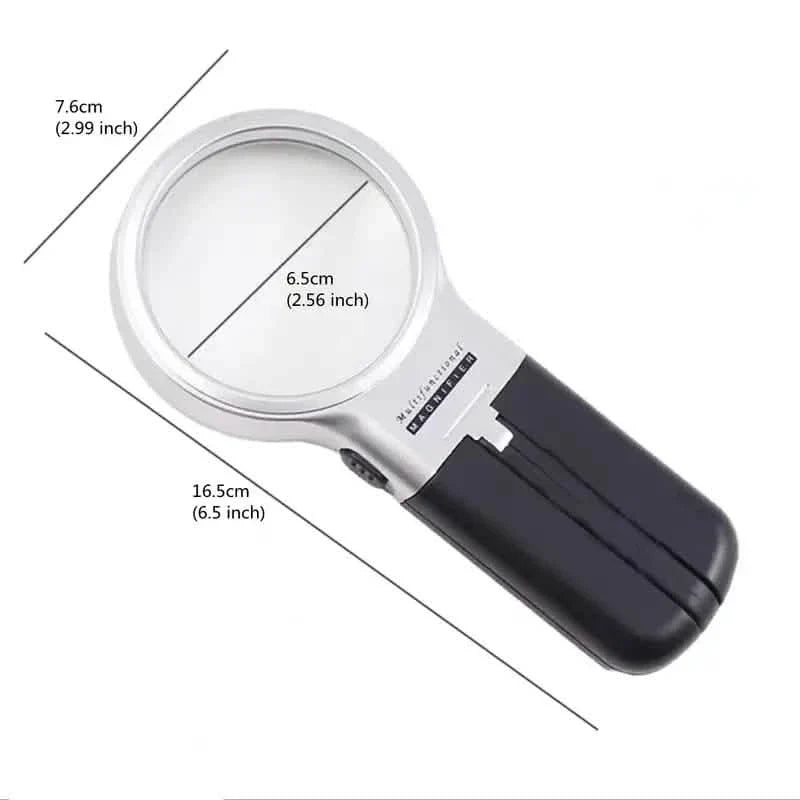 Desktop Handheld Magnifier Two-way Magnifying Mirror Foldable
