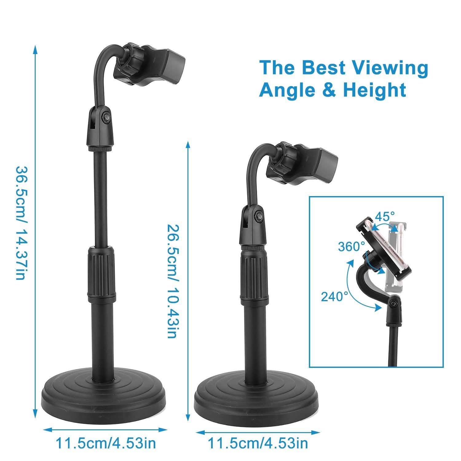 Desktop Phone Stand with Adjustable Angle Height