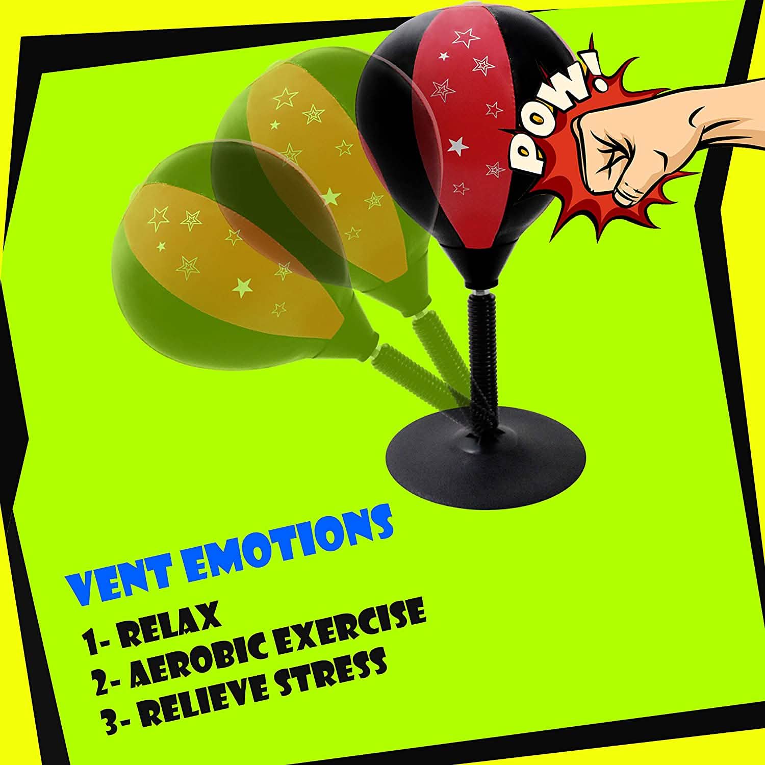 Desktop Punching Sports Ball with Stand and Pump