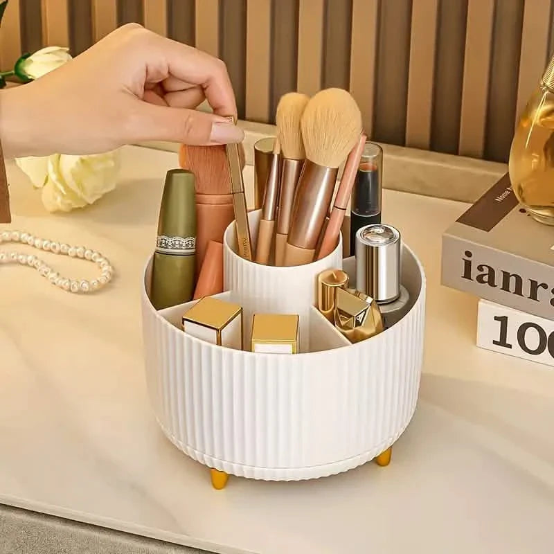 Boîte de rangement rotative pour cosmétiques de bureau