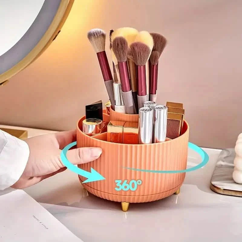 Boîte de rangement rotative pour cosmétiques de bureau