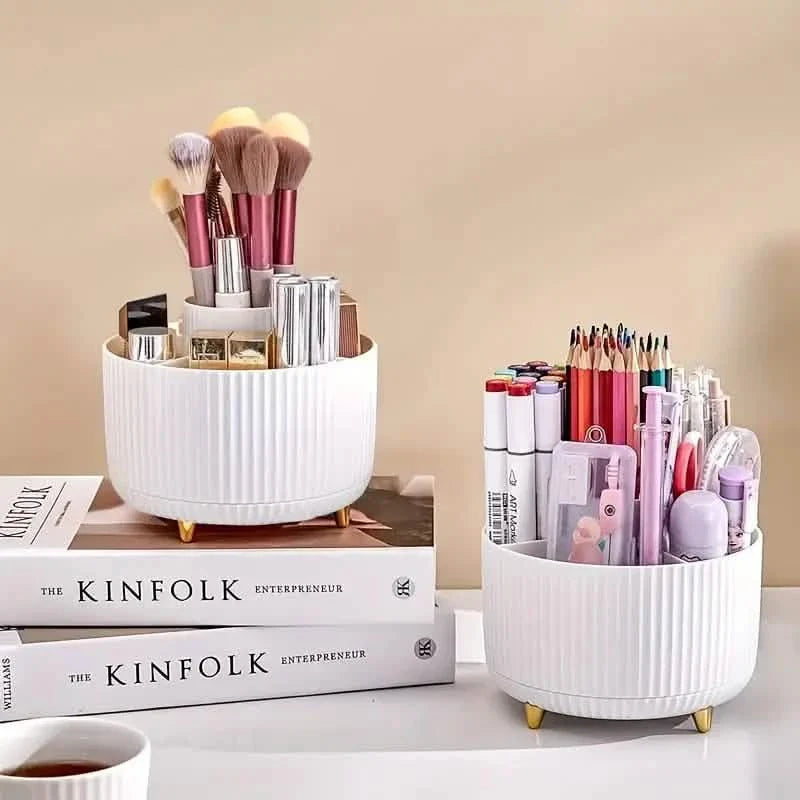 Boîte de rangement rotative pour cosmétiques de bureau