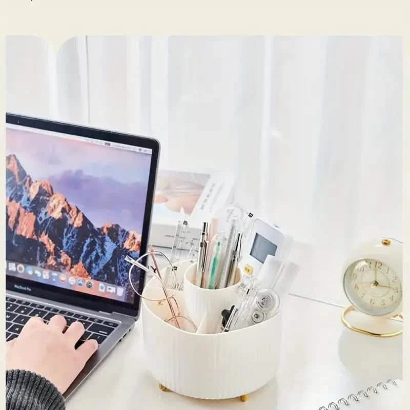 Boîte de rangement rotative pour cosmétiques de bureau