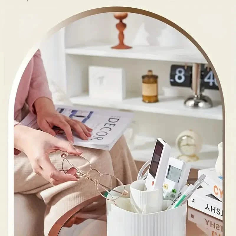 Boîte de rangement rotative pour cosmétiques de bureau