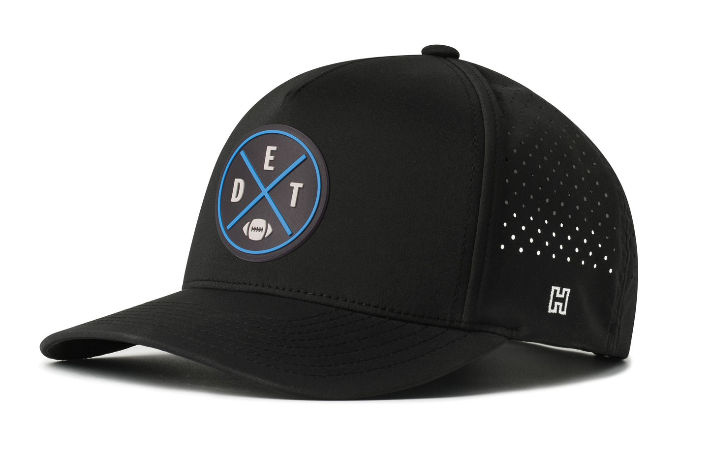 Detroit Football Performance 5-Panel Hat  |  Black DET X Flexfit Snapback