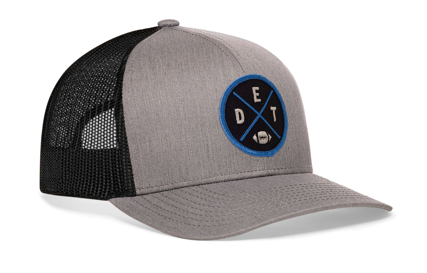 Detroit Football Trucker Hat  |  Black DET X Snapback