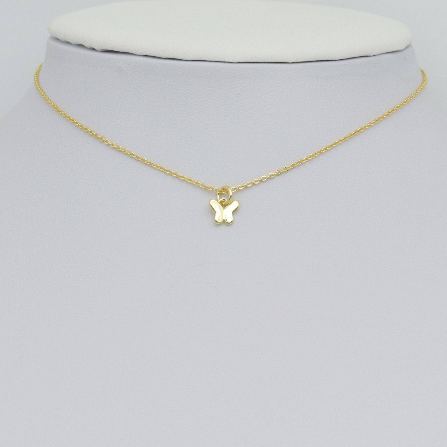 Tiny Gold Butterfly Shape Charm Pendant, Sku#LK1056