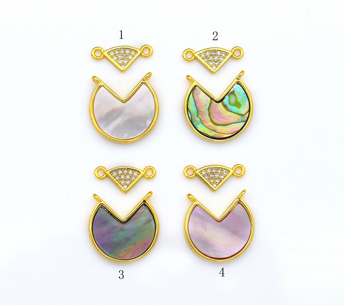 Gold MOP Abalone Charm, Sku#LY06