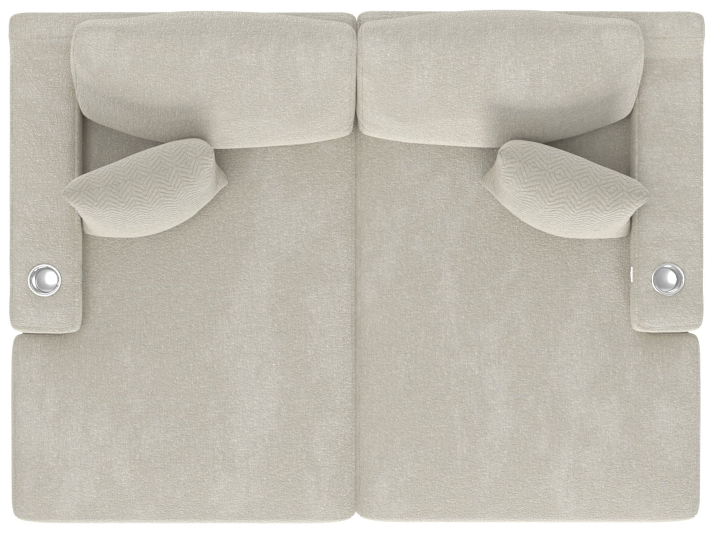 Cozy - 2 Piece Double Wide Chaise With USB Charging Ports
