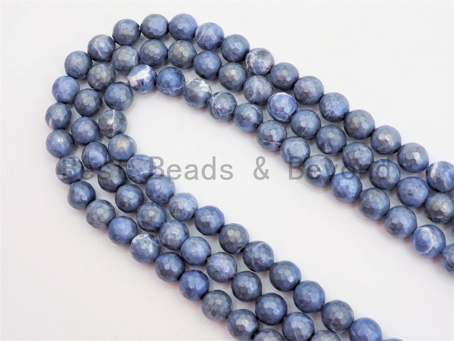 Quality Plated Facete Blue Sodalite Beads, sku#429