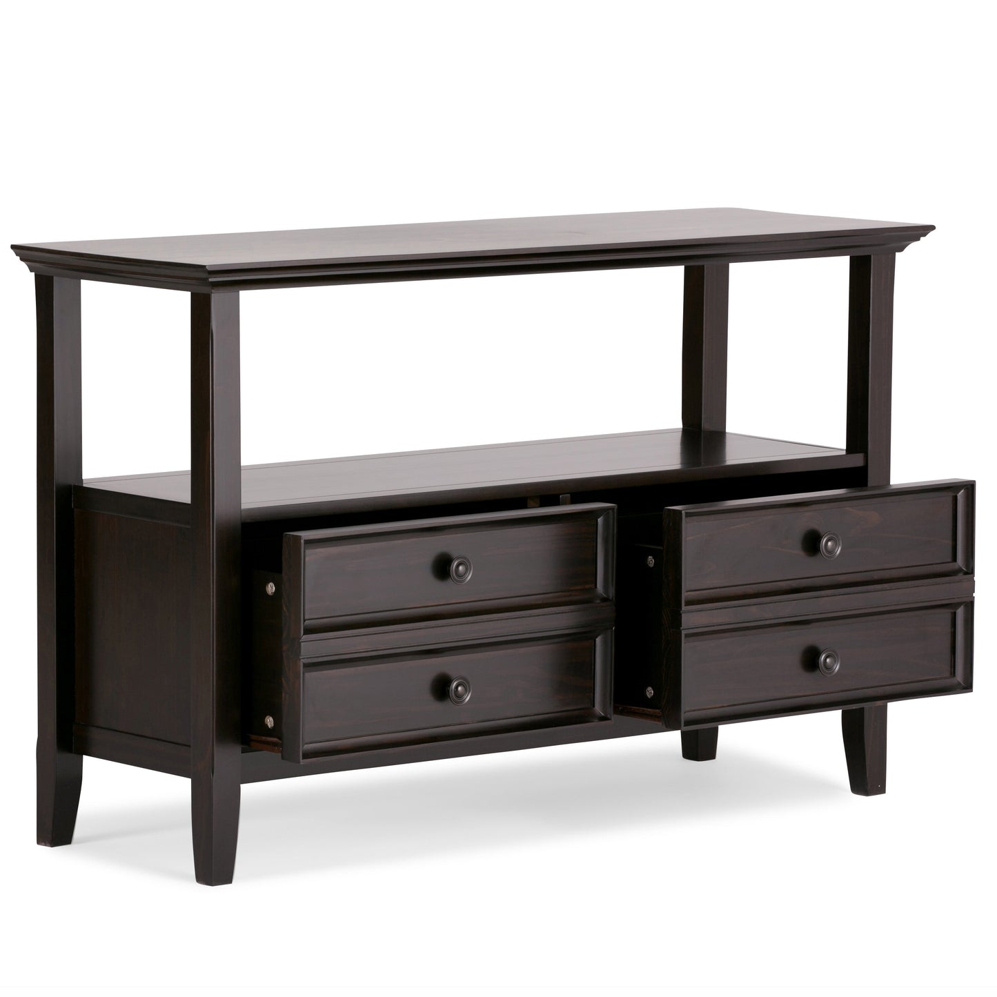 Amherst 48 Inch Wide Solid Wood Console Sofa Table in Hickory