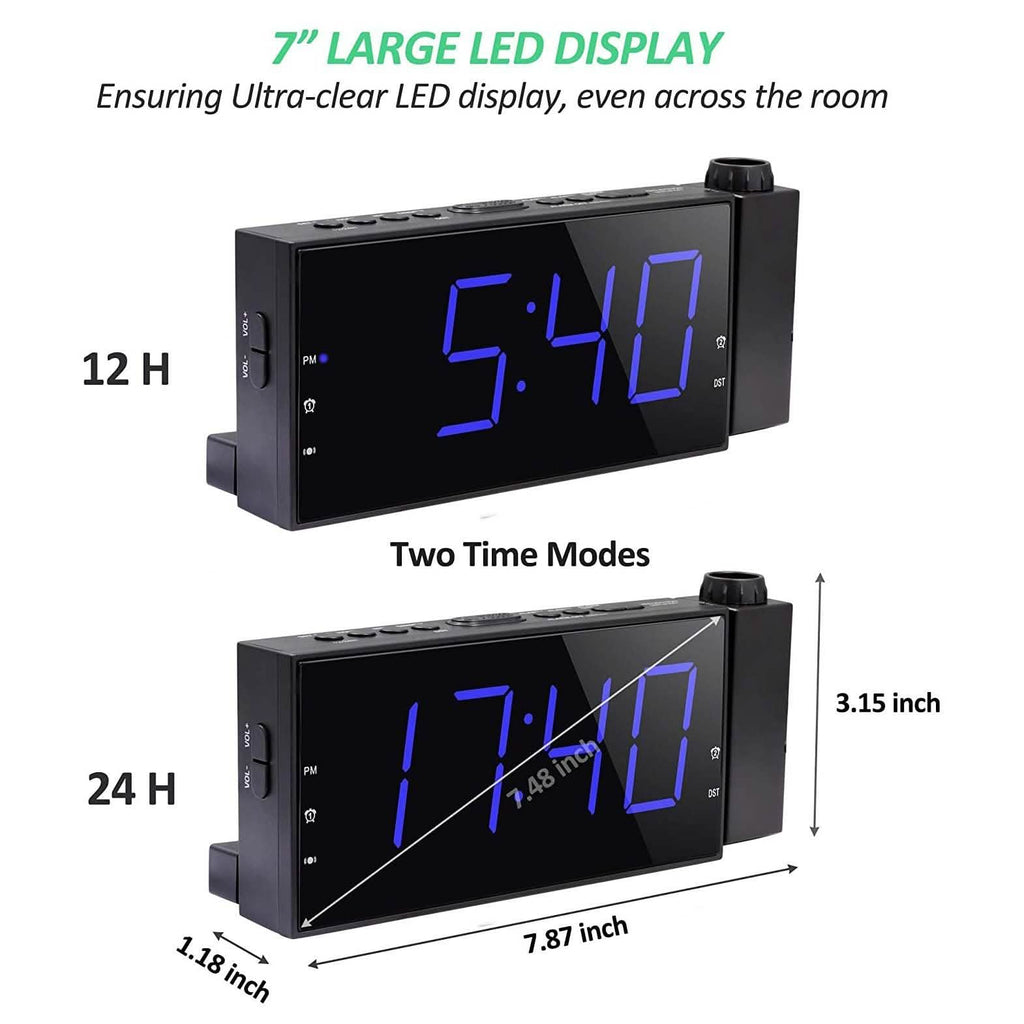 Digital Alarm Clock with Projection