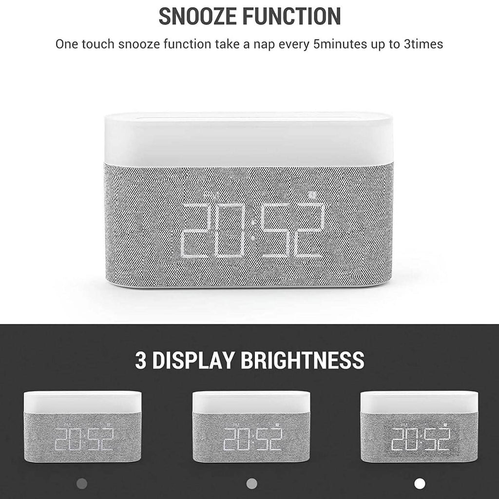 Digital Alarm Clock with Wireless Charging