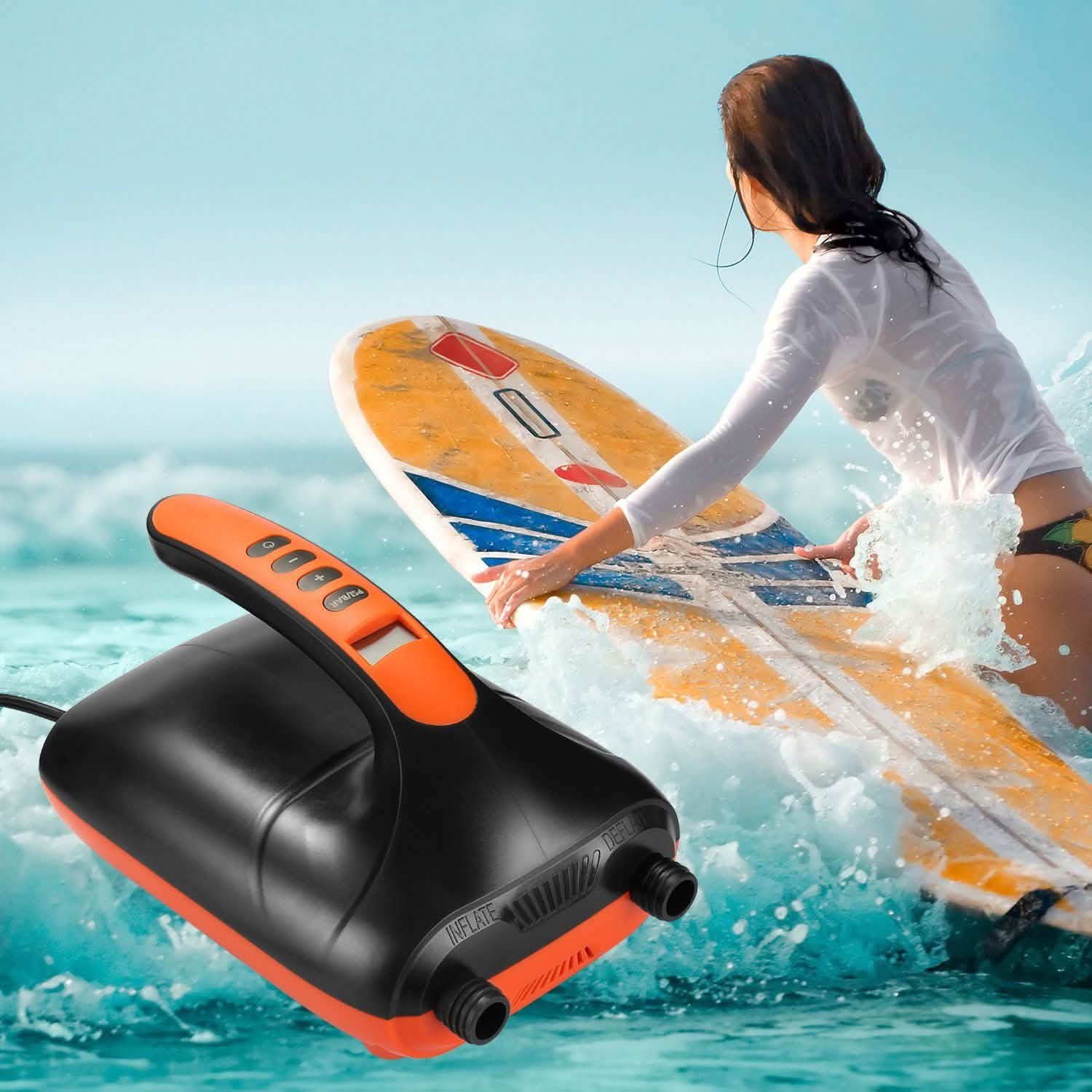 Digital Electric Air Pump Intelligent Dual Stage & Auto-Off Function for Paddle Boards Inflatable Boat Kayaks