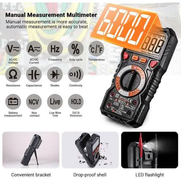 デジタルマルチメーター TRMS 6000カウント