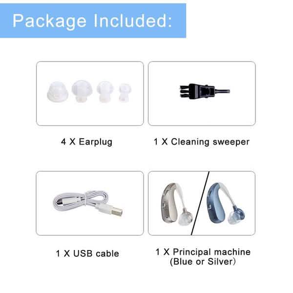 Aides auditives numériques rechargeables Acousticon Amplificateur Audiphone Contour d'oreille Son