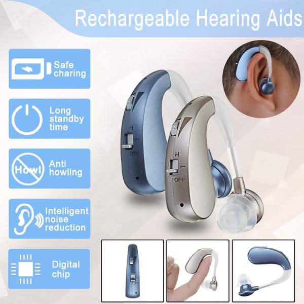 Aides auditives numériques rechargeables Acousticon Amplificateur Audiphone Contour d'oreille Son