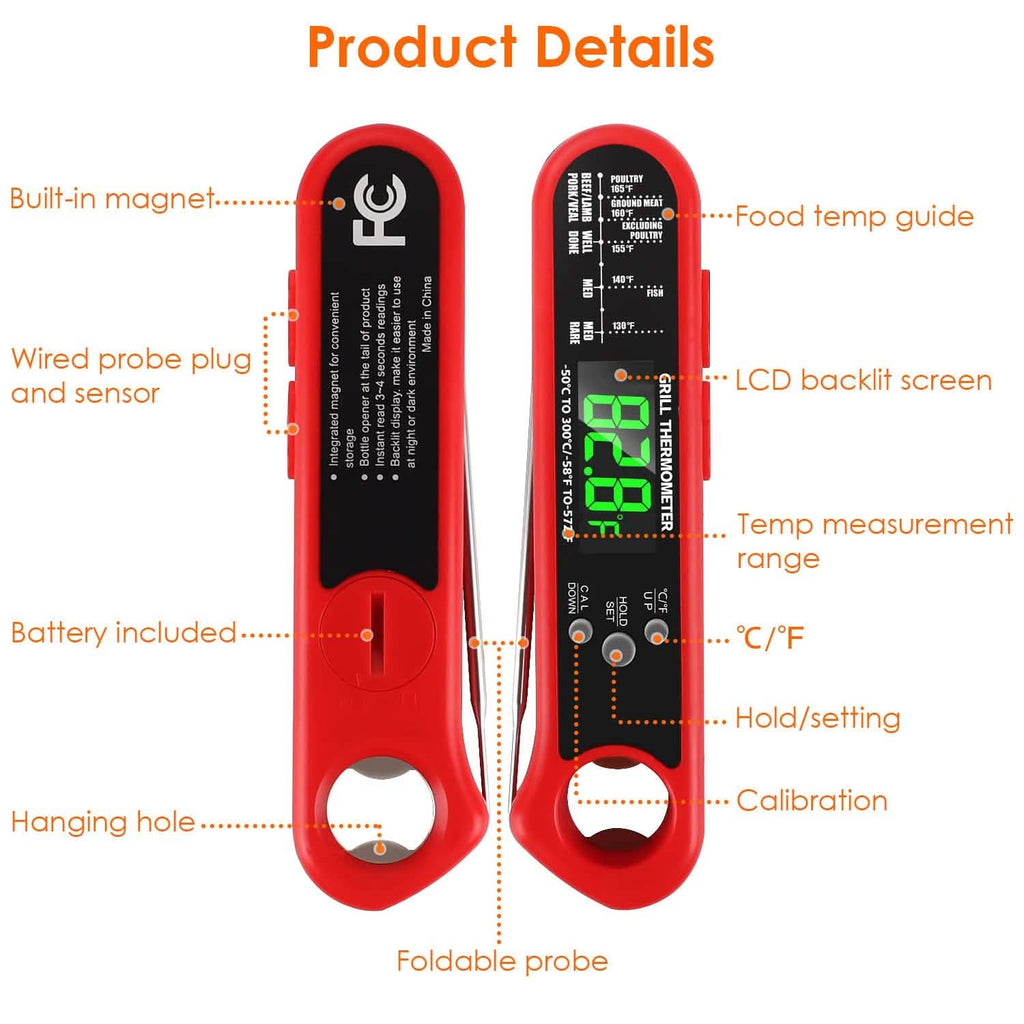 Digital Thermometer BBQ Meat Food Cooking Temperature Tester
