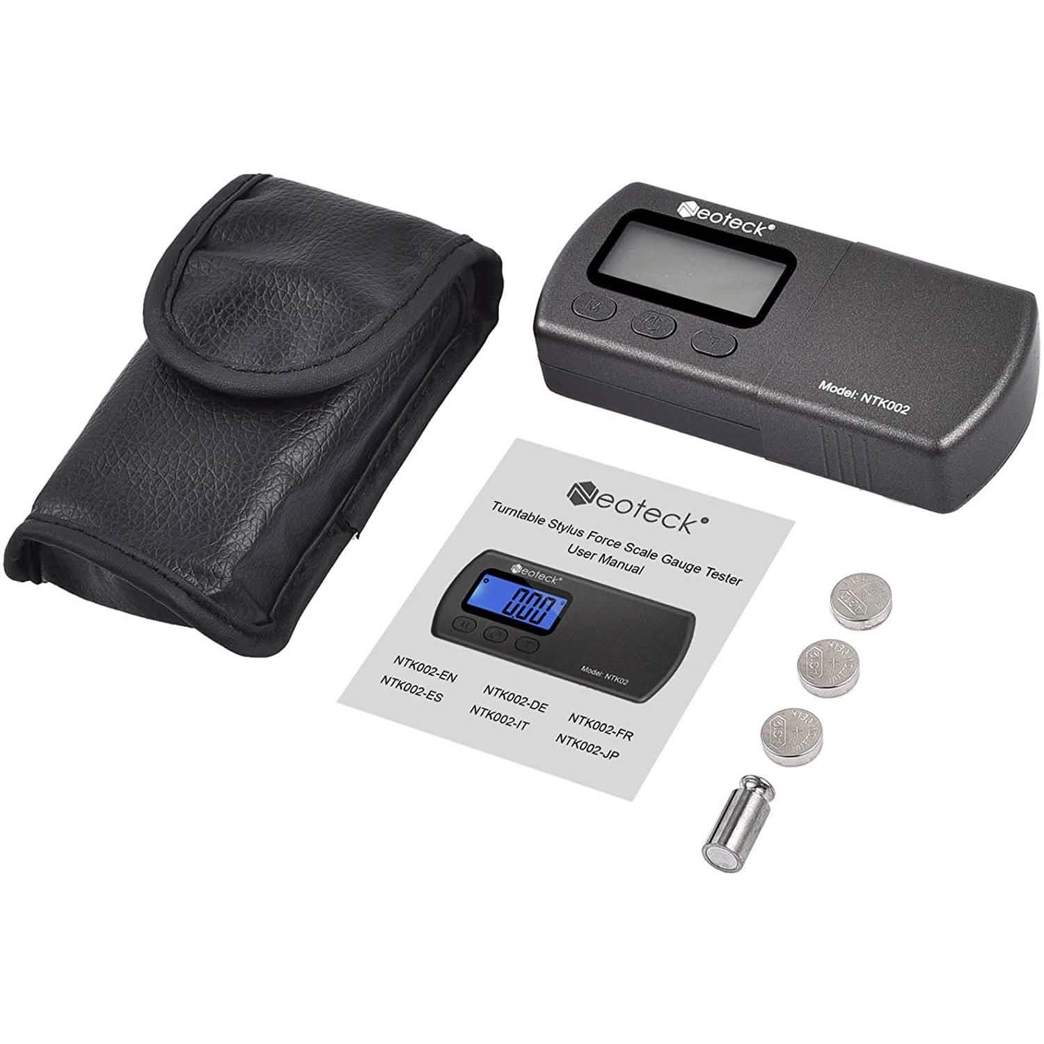 Jauge de force numérique pour stylet 0,01g/5,00g avec écran LCD rétroéclairé bleu pour cellule phono de bras de lecture