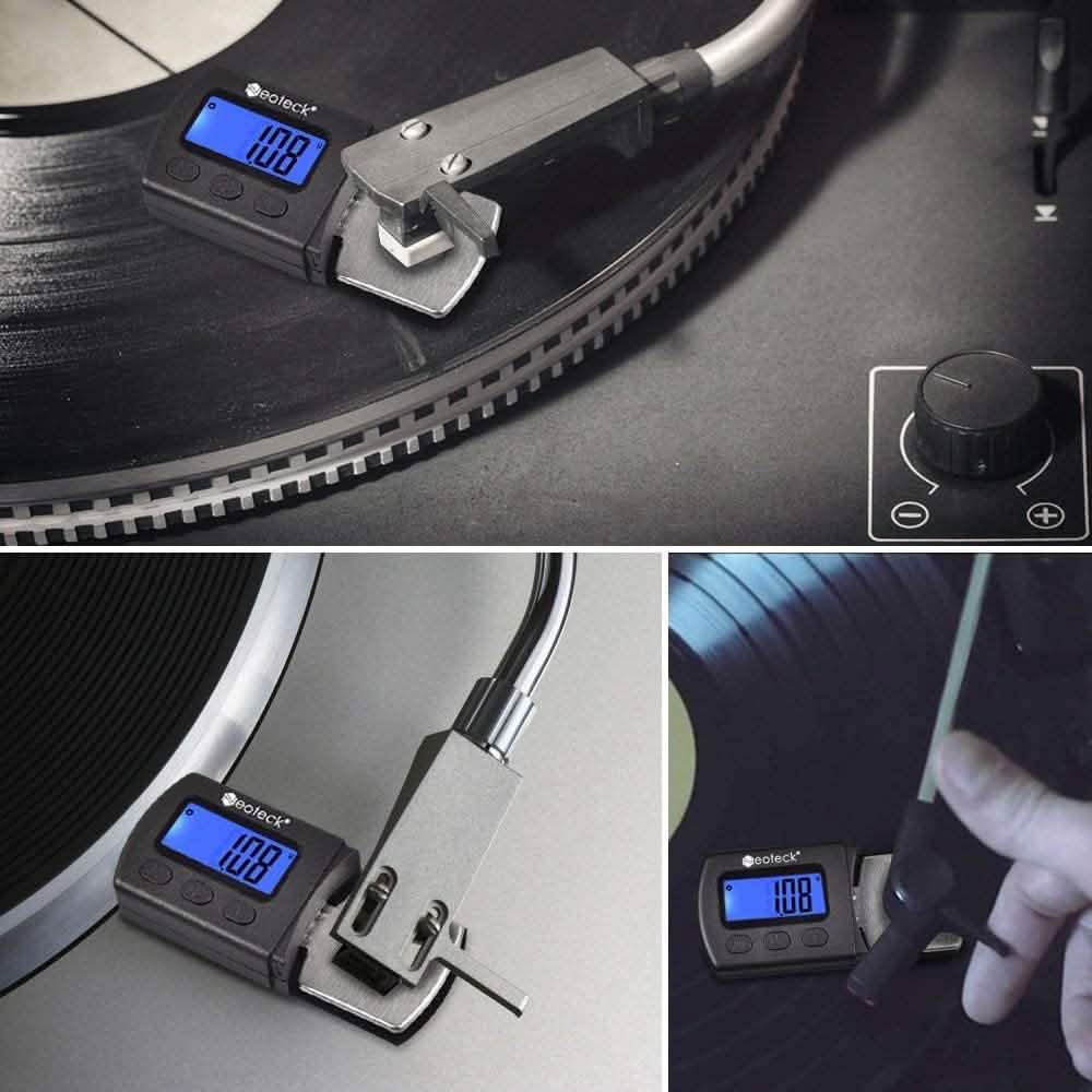 Jauge de force numérique pour stylet 0,01g/5,00g avec écran LCD rétroéclairé bleu pour cellule phono de bras de lecture