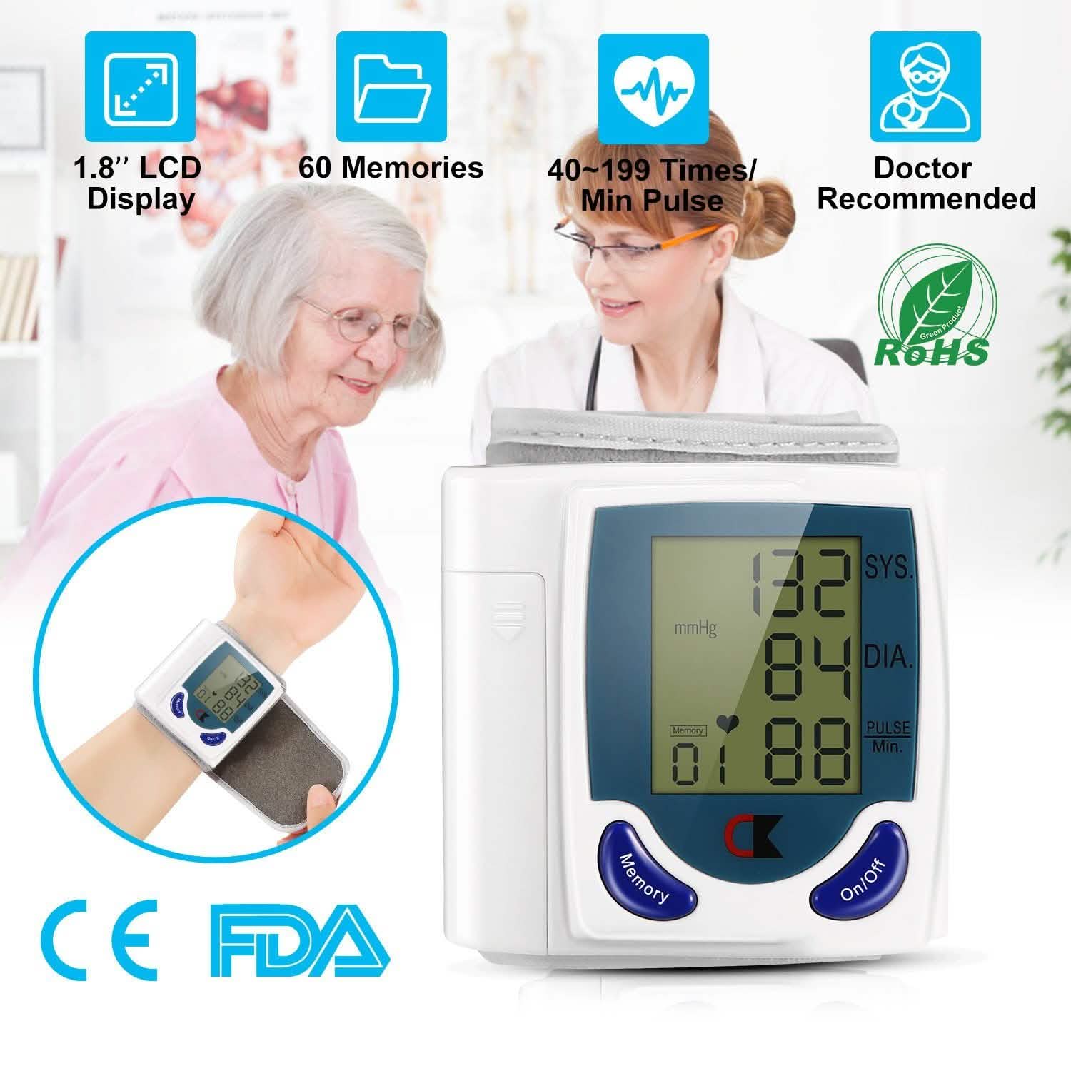 Digital Wrist Blood Pressure Monitor