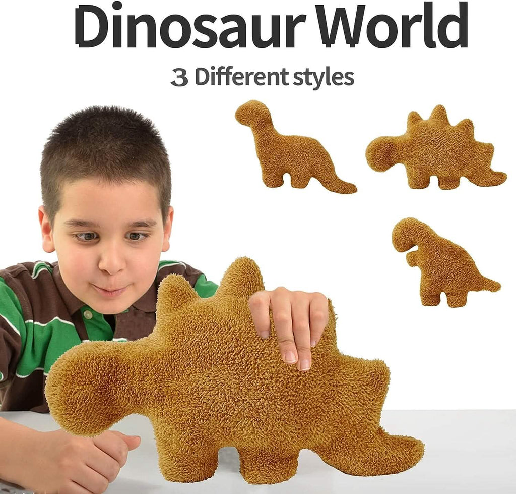 Peluche dinosaure nuggets de poulet