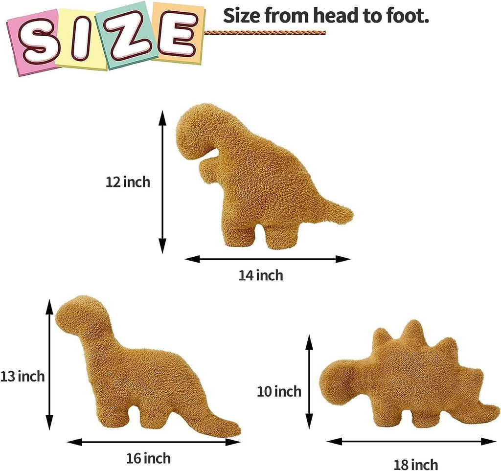 Peluche dinosaure nuggets de poulet
