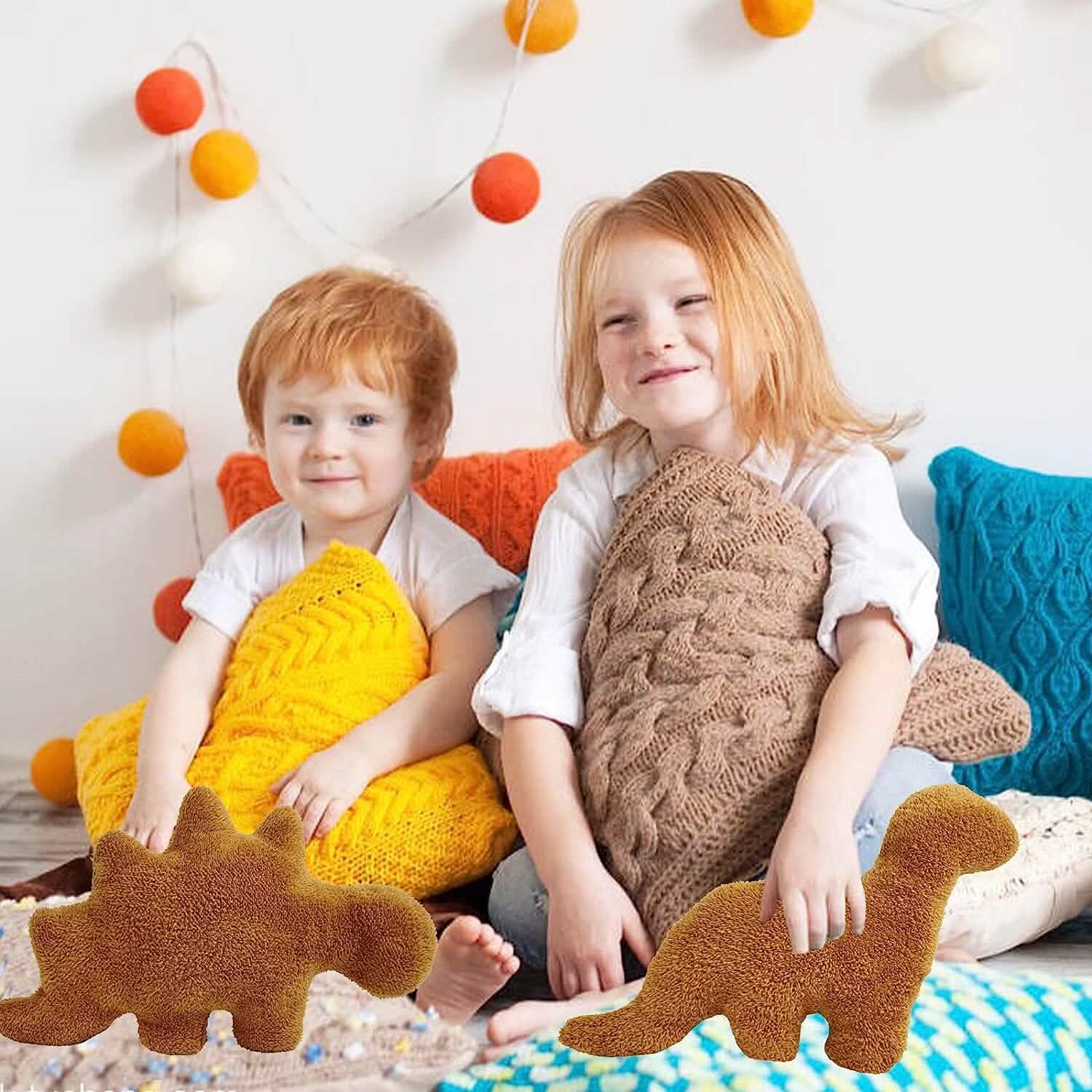 Peluche dinosaure nuggets de poulet