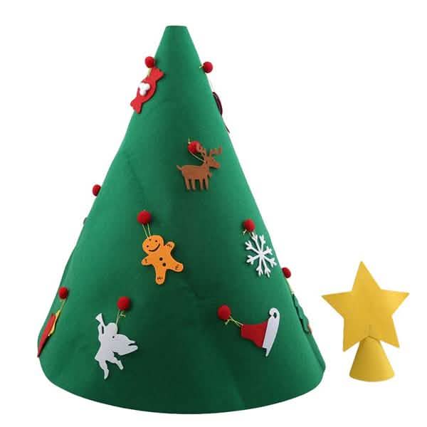 DIY 3Dフェルトクリスマスツリーアップグレード幼児用クリスマスツリー