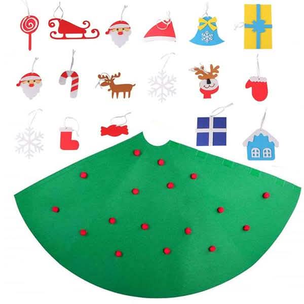 DIY 3Dフェルトクリスマスツリーアップグレード幼児用クリスマスツリー