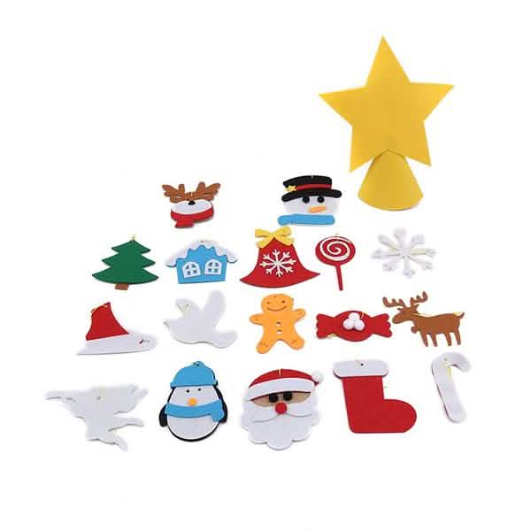 DIY 3Dフェルトクリスマスツリーアップグレード幼児用クリスマスツリー
