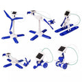 Véhicules robots solaires éducatifs 6-en-1 bleus à monter soi-même