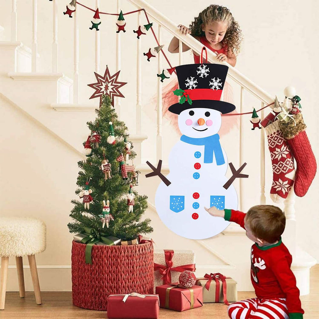 DIY Felt Christmas Hanging Decorations Kits with 54 Piece Detachable Ornaments
