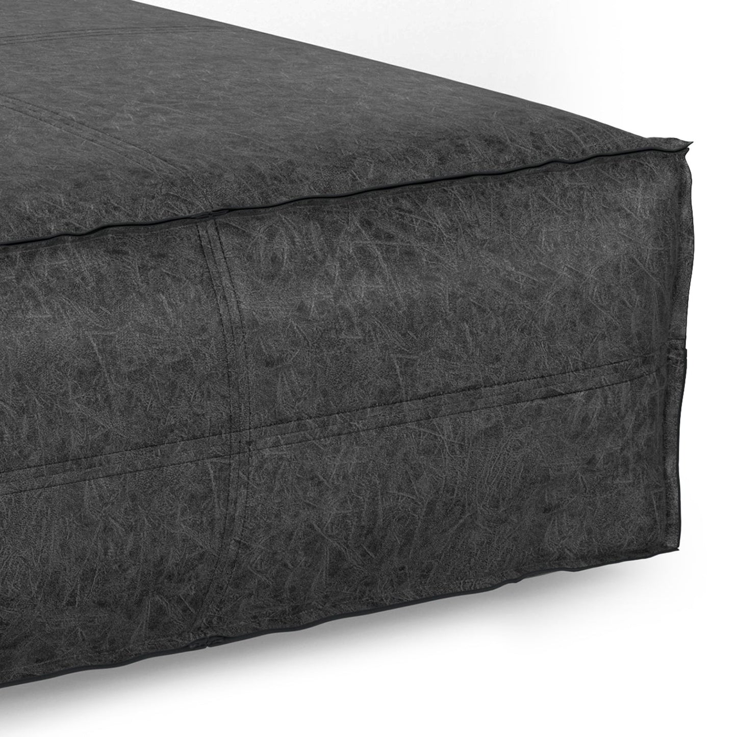 Brody Extra Large Coffee Table Pouf - Distressed