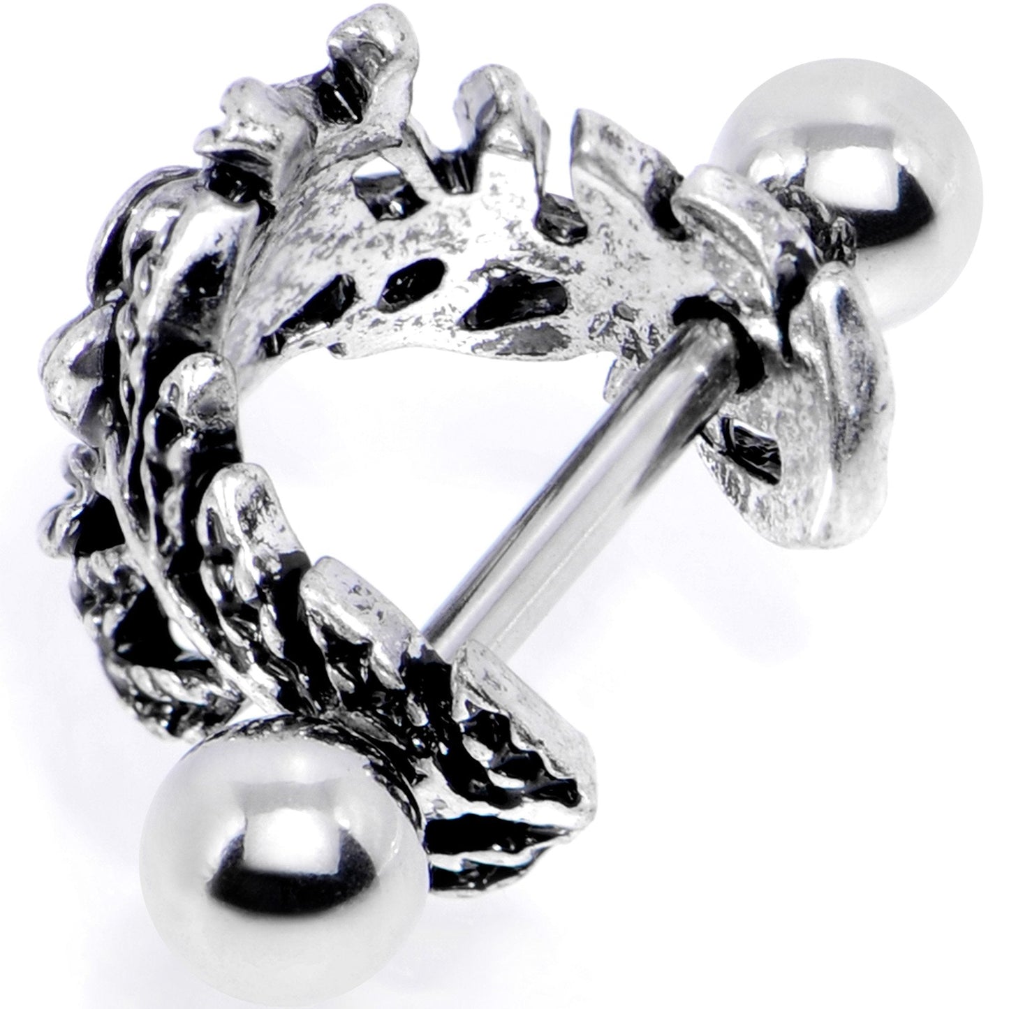 16G 1/2 Clear Gem Floral Wreath Cuff Cartilage Earring