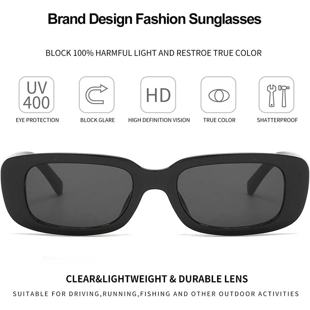 Dollger Retro Fashion Rectangular Sunglasses